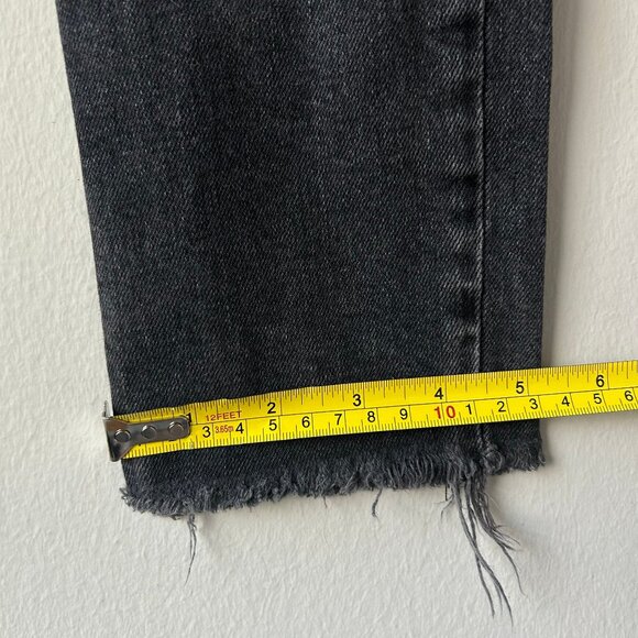 RE/DONE Originals High Rise Crop Skinny Jeans Faded Black Women's Size 25 - Picture 10 of 11